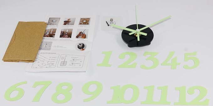 OceeK DIY Wall Clock, Fluorescence Modern Silent Non-Ticking, Battery Operated - Image 8