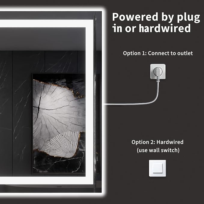 LOAAO 60X40 LED Bathroom Mirror - Image 7