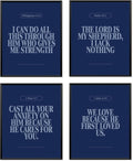 Locomiss Navy Blue Christian Wall Art Decor Posters, Minimalist Jesus Scripture by Unknown