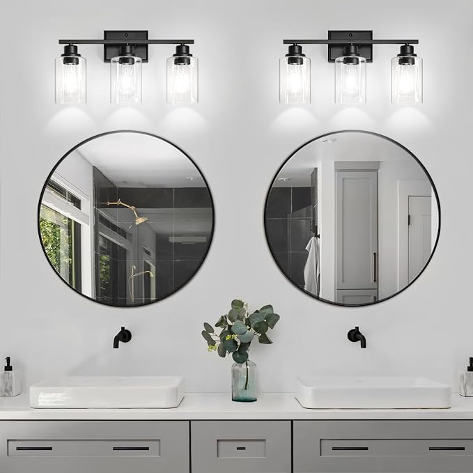 Unicozin 3 Light Bathroom Light Fixtures, Modern Vanity Lights Over Mirror - Image 9