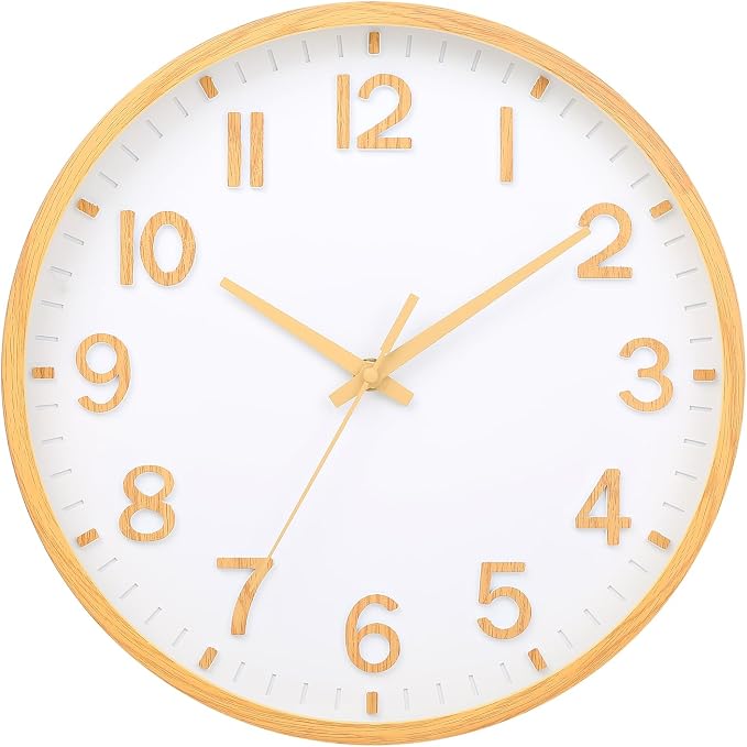 Wall Clocks Battery Operated 12 inch Modern Wall Clock, Silent Non Ticking Wall by Unknown