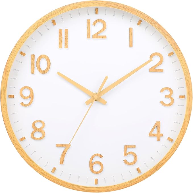 Wall Clocks Battery Operated 10 inch Modern Wall Clock, Silent Non Ticking Wall by Unknown