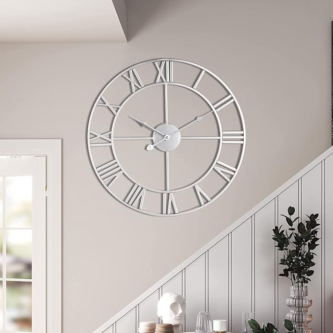 LEIKE 32" Large Modern Wall Clocks, Nearly Silent, Little Ticking, Battery - Image 5