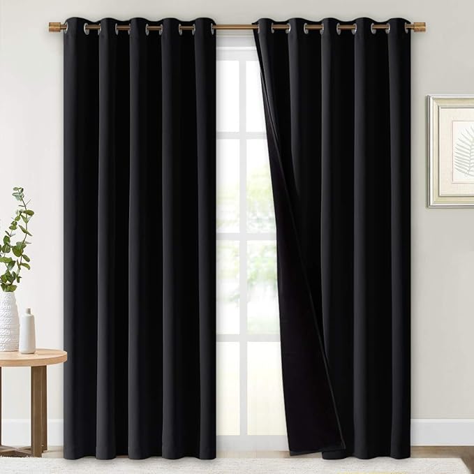 NICETOWN High-End Thermal Curtains, Full Blackout Curtains 84 inches Long by NICETOWN
