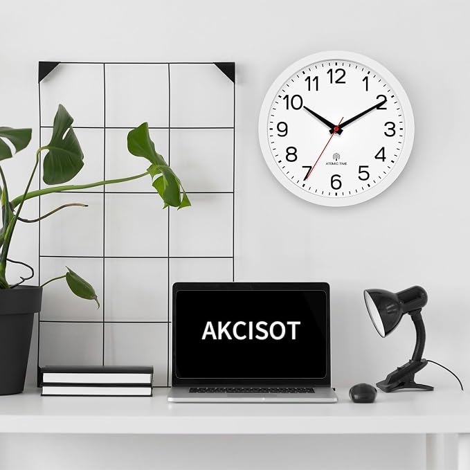 AKCISOT Atomic 10 Inch Wall Clock, Analog Indoor Battery Operated Clock - Image 7