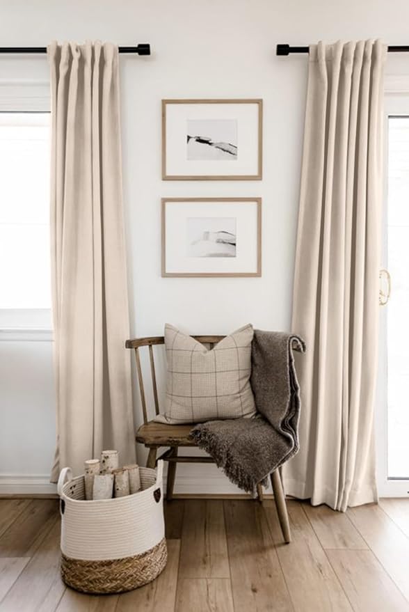 100% Blackout Shield Linen Blackout Curtains - Image 6