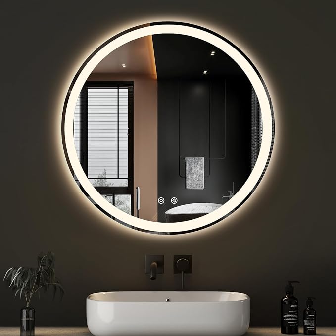 DUMOS 30 Inch Round LED Bathroom Mirror by DumosLifestyle