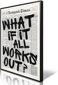 What If It All Works Out Canvas Wall Art, Positive Affirmations Wall Decor by Enlaizhude