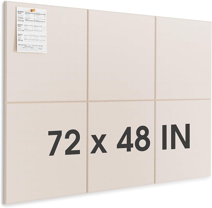 MaxGear Extra Large Cork Board for Wall 72" x 48", Light Tan Bulletin Board by MaxGear