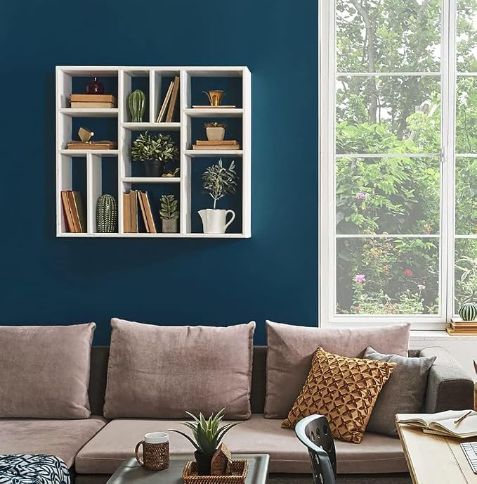 Safiyya 393"x17.7" Dark Blue Peel and Stick Wallpaper Blue Contact Paper Solid - Image 3