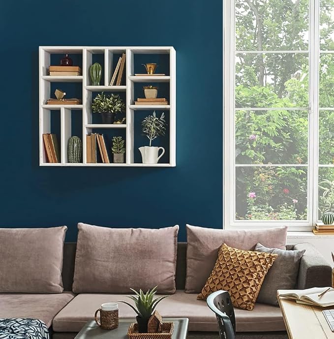 Safiyya 118"x17.7" Dark Blue Peel and Stick Wallpaper Blue Contact Paper Solid - Image 3