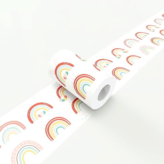 Rainbow Wallpaper Border Peel and Stick Teacher Created Resources Poster by WEISENI