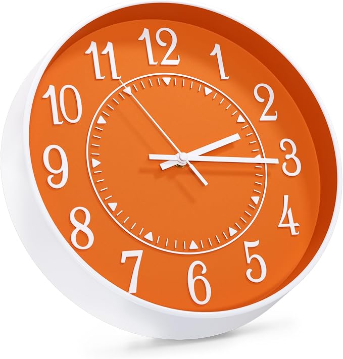 Wall Clock Modern Non-Ticking Battery Operated Silent Wall Clocks Simple Style - Image 2