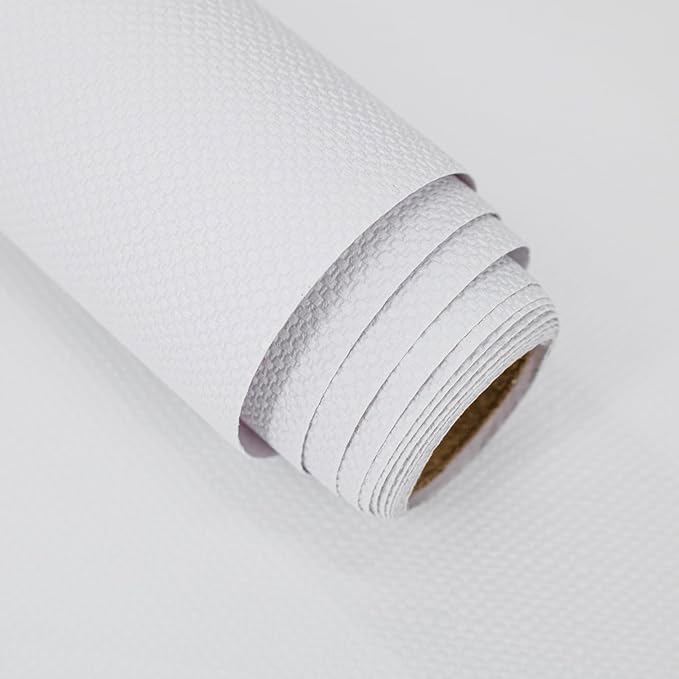 White Grasscloth Peel and Stick Wallpaper Textured Contact Paper 15.7inch x by lenify