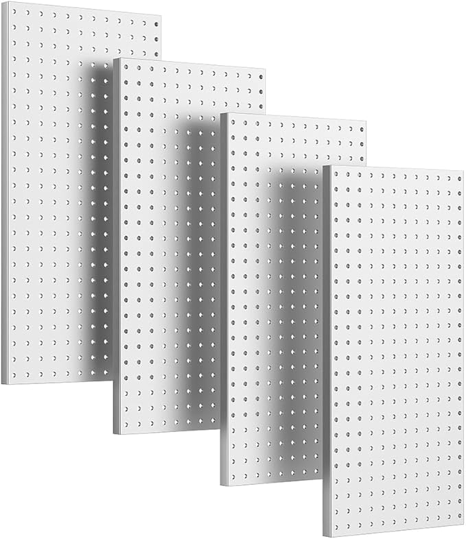 Ultrawall 4 Pcs Metal Pegboard Wall Panels, Peg Boards by UltrawallGarageToolsOrganizer