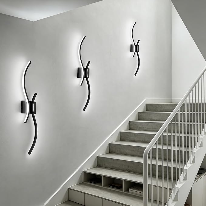 CANEOE Modern LED Wall Sconce Set of Two, 6000K Warm White Led Wall Light - Image 8