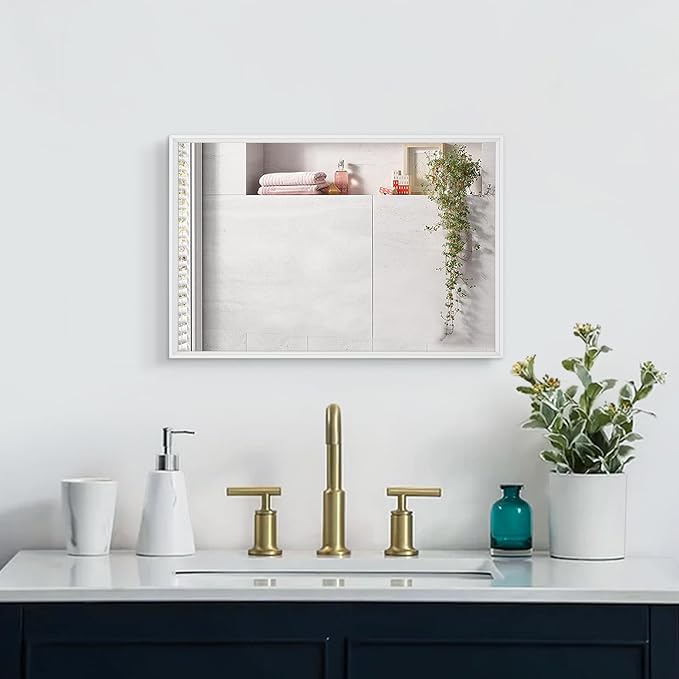 AAZZKANG Wall Mirror Large Rectangular White Mirrors - Image 3