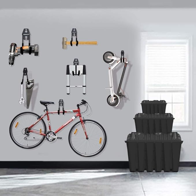 Garage Hooks, 12 Pack Wall Storage Hook Includes 2 Extension Cord Holder - Image 5
