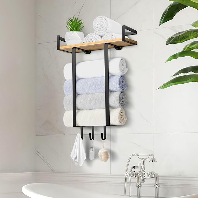 Towel Racks for Bathroom, Wall Mounted Towel Rack for Bathroom, Wall Towel Rack - Image 2