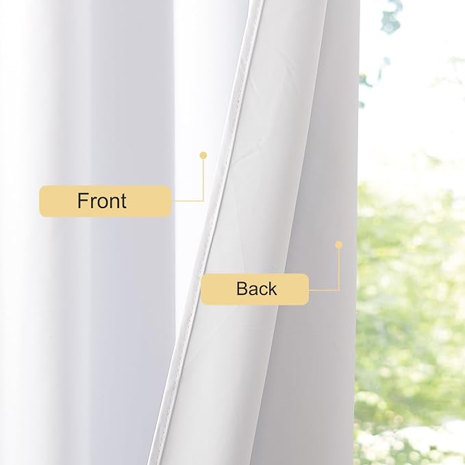 NICETOWN 100% Blackout Window Curtain Panels 68 inch Length - Image 4
