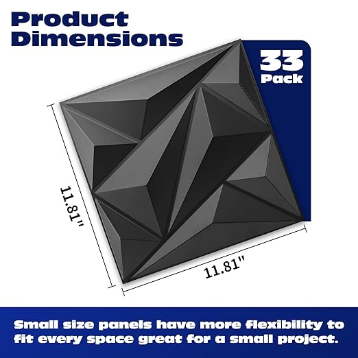 Art3dwallpanels 33 Pack 3D Wall Panel Diamond - Image 2