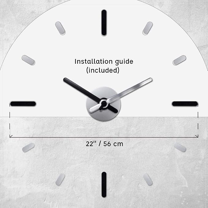 Presentime & Co Large Frameless DIY Wall Clock - Image 5