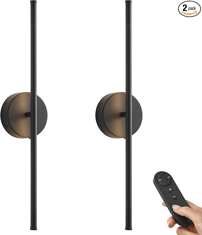 KARTOOSH Battery Operated Wall Sconces, Dimmable Wall Sconces Set of Two by KARTOOSH
