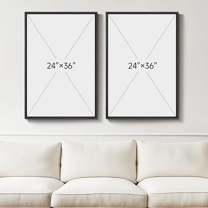 Large Framed Black and White Abstract Wall Art - Image 3