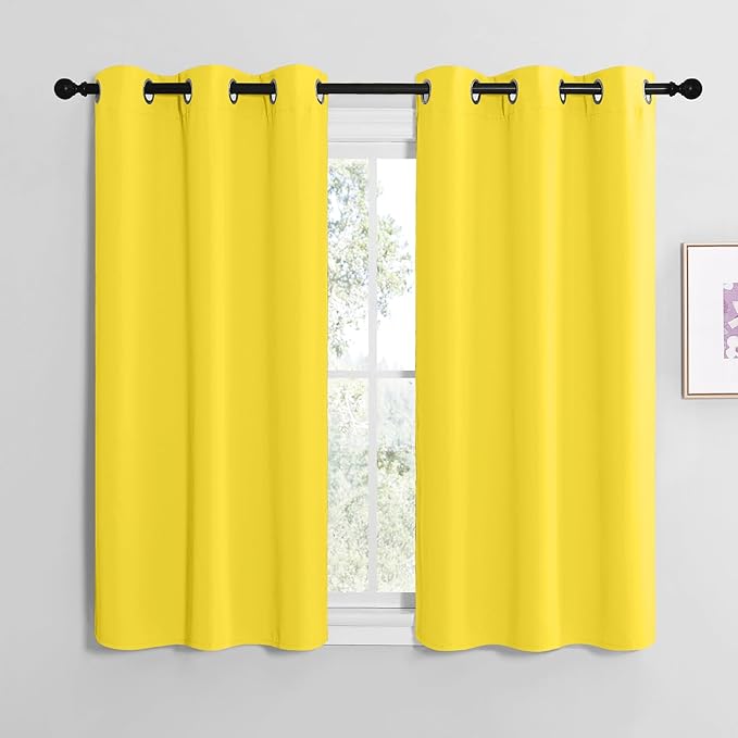 NICETOWN Bright Yellow Room Darkening Curtains by NICETOWN