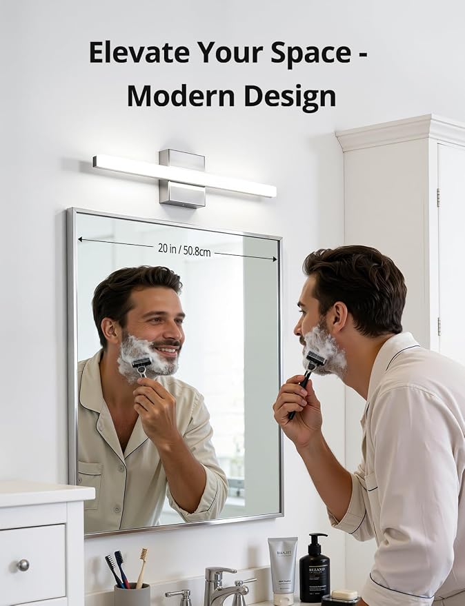 Combuh Modern Bathroom Light Fixtures Over Mirror 5 Colors Adjustable, Chrome - Image 7