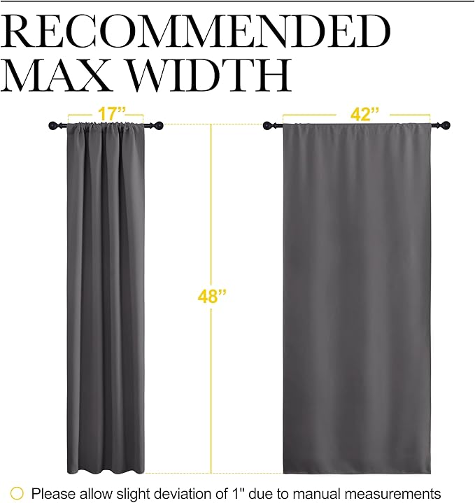 NICETOWN Grey Window Curtains for Bedroom - Image 7