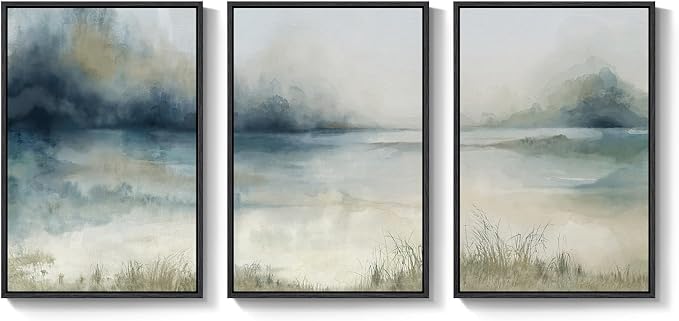Large Framed Abstract Nature Landscape Wall Art - Image 9