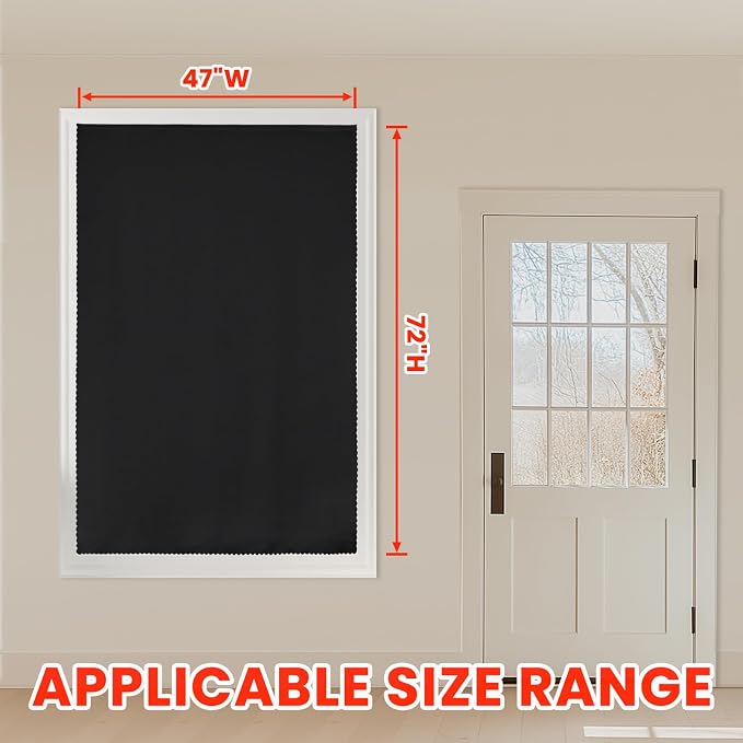 AJAZZ self Adhesive Portable 100% Blackout Curtains Simple and Easy to - Image 6