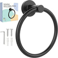 SetSail Towel Holder for Bathroom Wall Matte Black Towel Ring Stainless Steel by SetSail