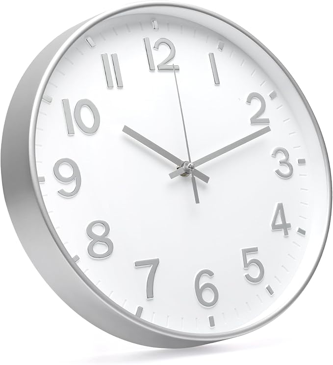 Wall Clock Modern Simple Quartz Decorative Clock Non-Ticking Silent Battery - Image 3
