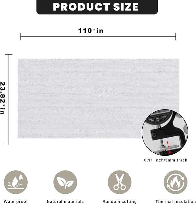 3D Wall Panels Peel and Stick – 23.82"x110" PVC Faux Travertine Texture - Image 2