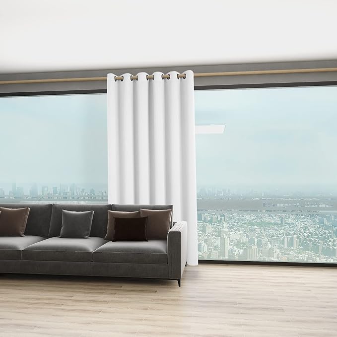 BONZER Room Divider Curtain Screen Partitions Light Reducing Wall Wide Blackout - Image 4