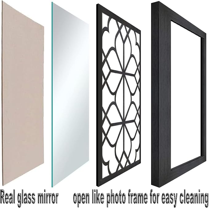 Wocred Set of 2 Rectangular Wall Mirror, Gorgeous Rustic Farmhouse Accent Mirror - Image 6