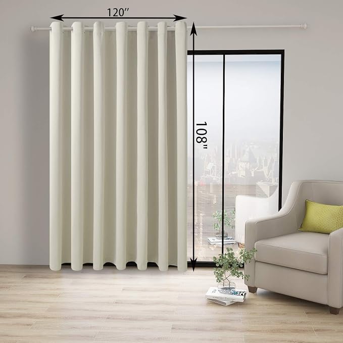 BONZER Room Divider Blackout Curtain Extra Wide Room Darkening Total Privacy - Image 4