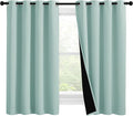 NICETOWN 100% Blackout Curtains 57 inches Long, Double-Deck Completely Blackout by NICETOWN