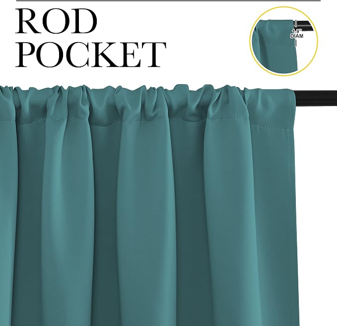 NICETOWN Blackout Curtains for Living Curtains, Three Pass Microfiber Noise - Image 3