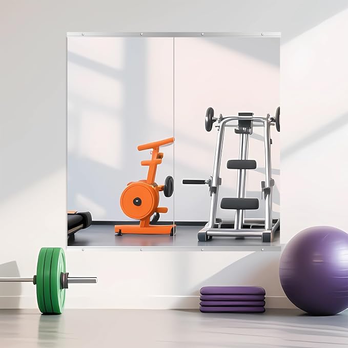 Ruomeng Home Gym Mirror, Large Frameless Body Mirror Tempered Glass - Image 6