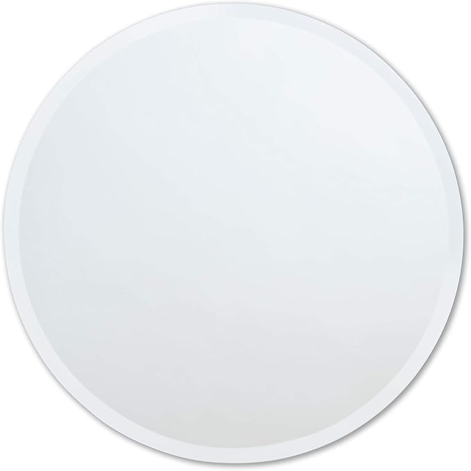 Better Bevel Frameless Round Mirror by Better+Bevel
