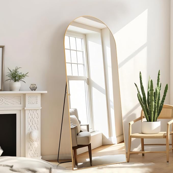 Arched Mirror Full Length, Upgraded 21"x64" Body Wall Mirrors - Image 3
