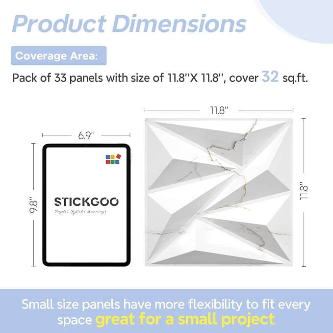 STICKGOO 33 Pack 3D Wall Panels - Image 6
