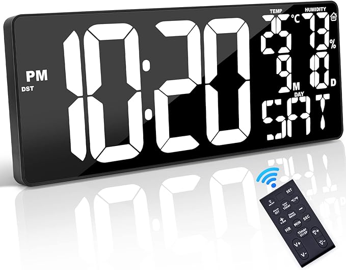 18 Inch Oversized Digital Wall Clock by Xflyee