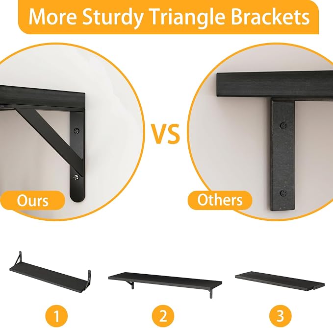 YGEOMER 23.6 Inch Floating Shelves - Image 4