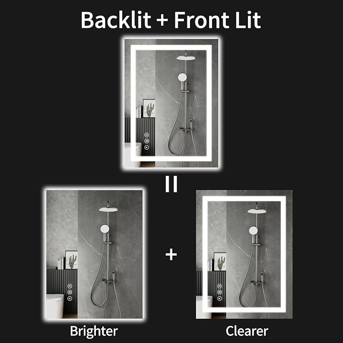 LED Bathroom Mirrors 24"x40" Bathroom Mirror - Image 2