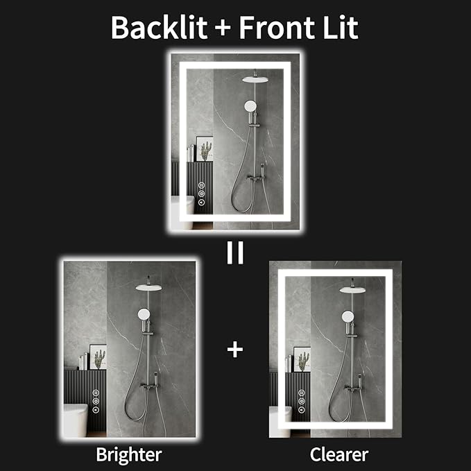 20"x28" LED Bathroom Mirror - Image 2