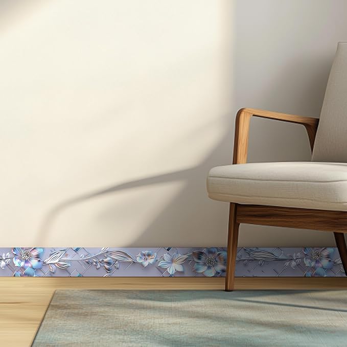 HOMETITUTE Wallpaper Border 4x196 Inch Peel and Stick PVC Wall Border Wallpaper - Image 2